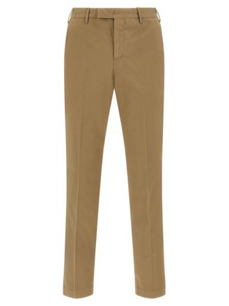 Pantaloni Torino Brown Slim Flat Front Pants