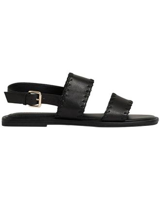 Reiss Mila Whipstitch Leather Sandal