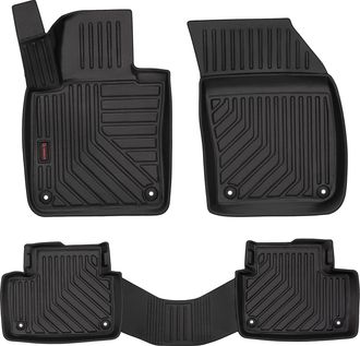 OEM Alfombrillas De Goma 3d Para Coche: Volvo S60 Iii (sed&aacute;n, 2019-) - Borde De 5 Cm