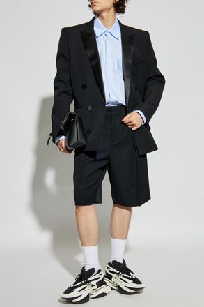 Balmain Cotton Shirt With Pocket, Mens, Light Blue