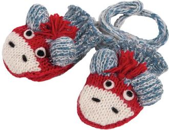 Nirvanna Designs Cute Monkey Mittens-Blue at Nordstrom, Size Small