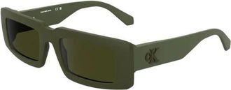 Calvin Klein Stijlvolle Groene Bio-Based Stof Zonnebril - Dames - Zonnebrillen - Groen - ONE Size - Accessoires