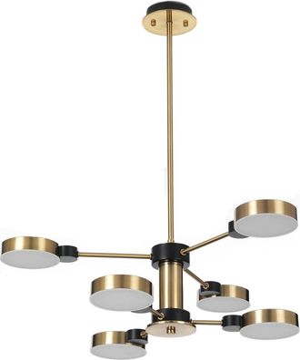 Oresteluchetta Lámpara de araña antigua de acero pintado de latón cm. Ø.60 h.74