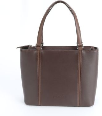 Burberry Brown Leather Handbag Tote Bag (Pre-Owned)
