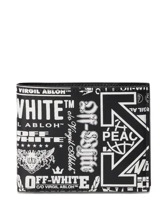 Off-white Portafoglio bi-fold Heritage - Bianco