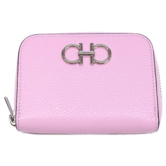 Ferragamo Pink Leather Coin Purse/Coin Case (Pre-Owned)