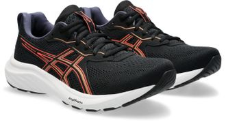 Asics Laufschuh ASICS GEL-CONTEND 9, Damen, Gr. 37,5, schwarz, coral reef, Synthetik, Textil, Schuhe Laufschuh, mehr D&auml;mpfung