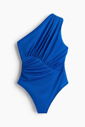 H&M One-Shoulder-Tangabody mit Drapierung - Blau