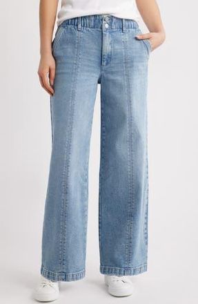 Wit & Wisdom Emma Skyrise Wide Leg Jeans in Light Blue Artisanal at Nordstrom Rack, Size 12