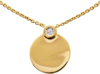Monica Vinader circular-pendant chain necklace - women - Other fibres - One Size - Gold