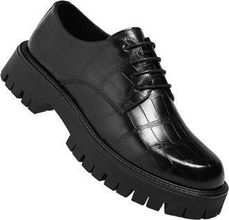 Generic Mens Oxford Leather Shoes Large Size Wide Toe British Style Business Casual Vintage Workwear Design for Daily Commute and Everyday Use(Black,10.5)