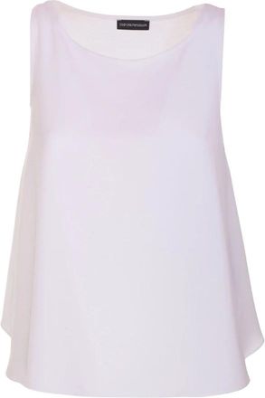 Emporio Armani Stijlvolle en Comfortabele Mouwloze Top - Dames - Tops zonder mouwen - Wit - M - Tops