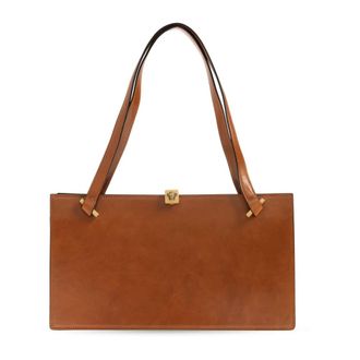 Versace Tassen, Dames, Bruin, ONE Size, Leer, Severine Leren Tote