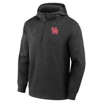 Nike Jordan Mens Houston Cougars Jordan NCAA Basketball Coaches Pullover Hoodie in Black | ZM54633UNHO25-BLK