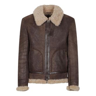 STEWART Sylvester Aviator Jas - Heren - Jassen - Bruin - L - Leer - Jassen