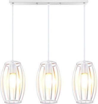 OEM L&aacute;mpara Colgante Retro De 3 Luces, L&aacute;mpara De Techo Tipo Ara&ntilde;a De Metal Vintage Para Dormitorio, Sala De Estar, Comedor, Cocina, Blanca