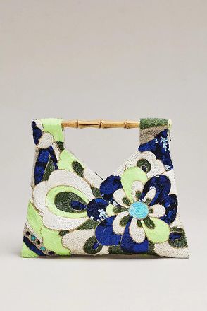 Maeve Beaded Bamboo Hand Bag