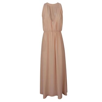 Crida Milano Beatricedestelongpalerose - Dames - Maxi kleedjes - Roze - L - Kleedjes