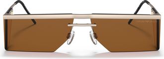 Emporio Armani 2123 Sole Geometric Metal Sunglasses with Gradient Lenses