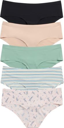 Honeydew Intimates Sandra Assorted Mid Rise Hipster - Pack of 5 in Basics at Nordstrom Rack, Size X-Large