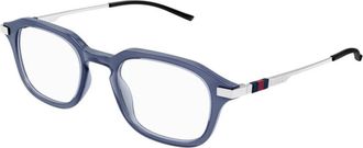 Gucci Rectangle Optical Frame - Heren - Brillen - Blauw - 49 MM - Accessoires