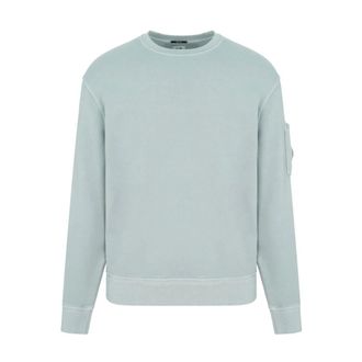 C.P. Company C.P. Company, Sweatshirts, male, Blue, XL, Diagonal Fleece Sweatshirt