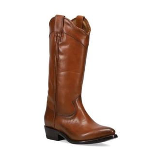 Frye Womens Frye Billy Daisy FR40561 Caramel Leather Western Boots VER1275
