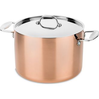 Mepra Toscana Deep Pot with Lid in Copper at Nordstrom, Size Medium