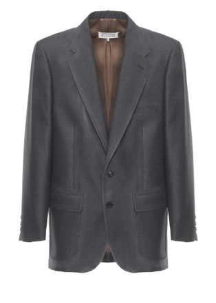 Maison Margiela Grey Flap Pockets Wool Blazer