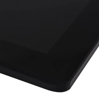 Berkfield Home Table Top Tempered Glass Rectangular 1200x650 mm in Black