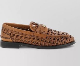 Miu Miu leather loafers flat sole round toe