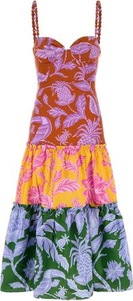 Farm Rio Jurk met tropische print - Roze