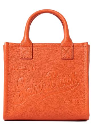 MC2 Saint Barth Textured Small Handbag With Adjustable Strap And Embossed Lettering