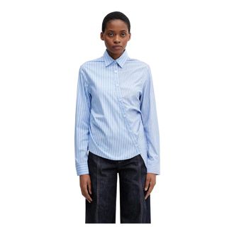 Andersson Bell Breeze Striped Twist-Tuck Shirt - Dames - Blouses & Shirts - Blauw - Maat: M Katoen
