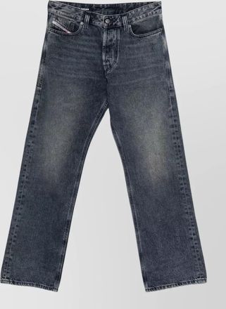 Diesel denim relaxed-fit straight-leg jeans