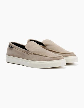 Ben Sherman Mens Ben Sherman Almer Suede Mens Stone Loafers - Grey - Size: 11