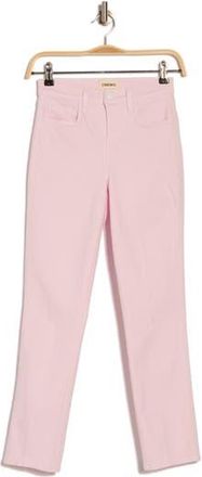 L'agence Alexia High Waist Crop Cigarette Jeans in Lilac Snow/White Contrast at Nordstrom Rack, Size 30