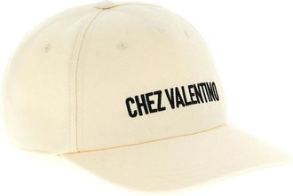 Valentino Garavani Chez Valentino Cap - Heren - Petten - Beige - 58 CM - Katoen - Accessoires