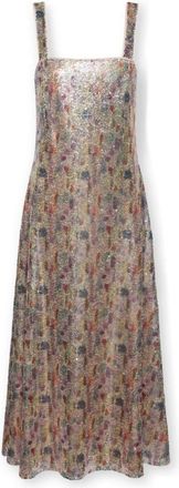 Elena Miro Tule jurk met pailletten - Dames - Feestkleedjes - Grijs - 6XL - Tule - Kleedjes