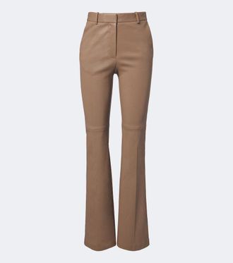 Joseph Tafira leather flared pants