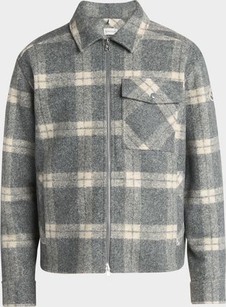 Moncler Men & apos;s Tartan Full-Zip Shirt Jacket
