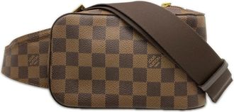 Louis Vuitton Damier Beige Brown Coated Canvas Leather Shoulder Bag (Pre-Owned)