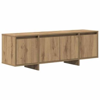 Berkfield Home TV Cabinet Artisan Oak 120x30x40.5 cm Engineered Wood in Brown