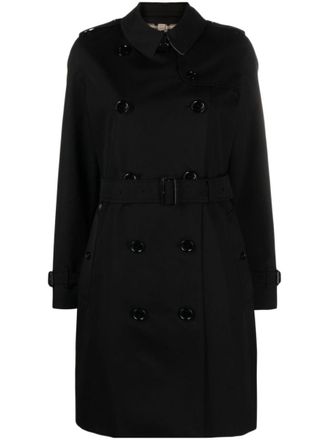 Burberry Black Double-breasted Cotton Coat