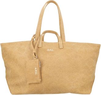 A.P.C. Rectangular Cotton Tote Bag with Versatile Carrying Options