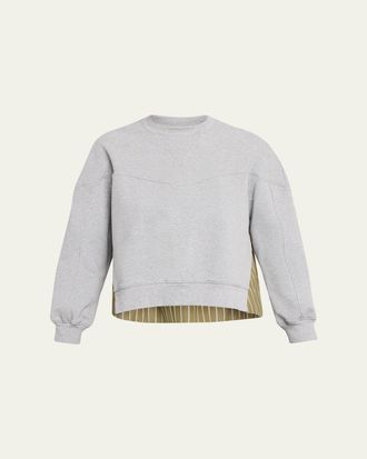 3.1 Phillip Lim Long-Sleeve French-Terry Combo Top