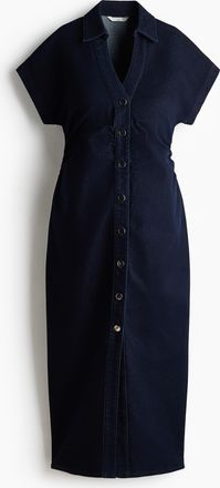 H&M MAMA Denimkleid mit Kurzarm - Blue