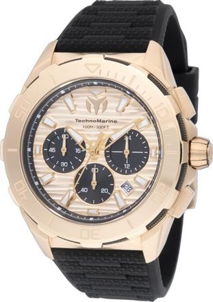 Technomarine Seven Seas Chronograph GMT Quartz Gold Dial Mens Watch TM-725023