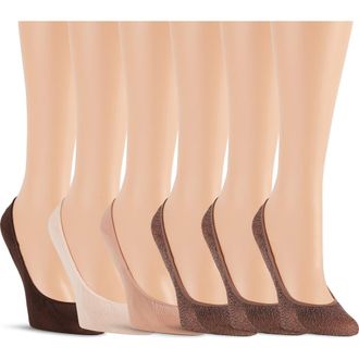Shelli Segal 6-Pack Assorted Ballet Cut Liner Socks in Mul6 at Nordstrom Rack, Size 9/11