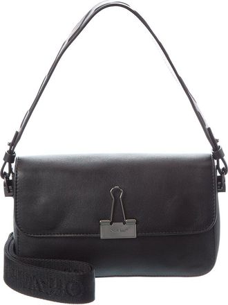 Off-white Soft Binder Medium Leather Shoulder Bag